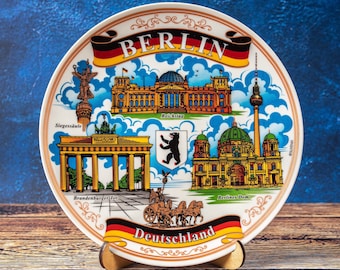 Berlin Souvenir Plate: Decorative Ceramic Landmark Wall Decor | Travel Collector's Item