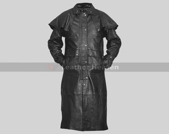 leather duster with mantle