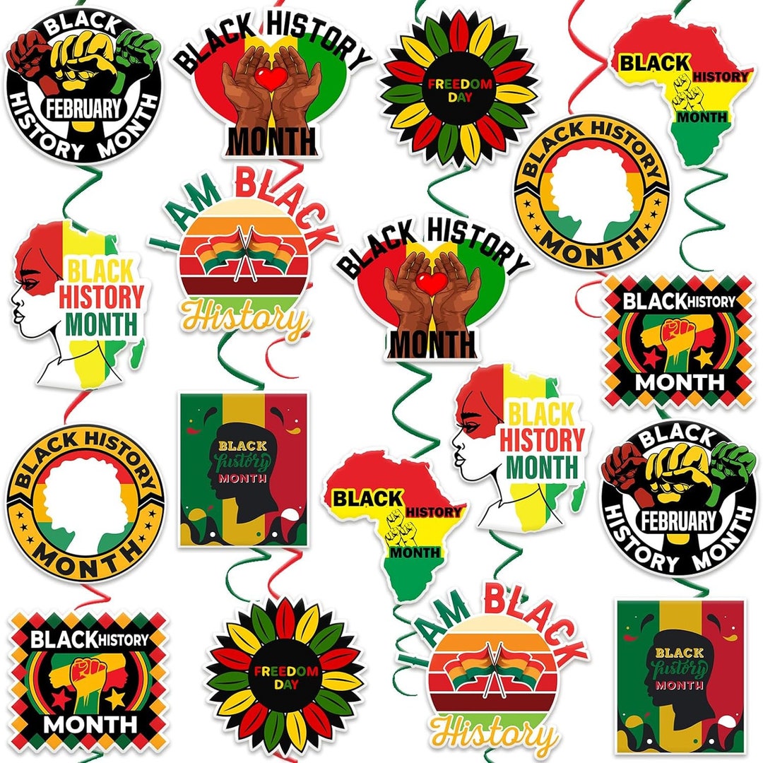 Black History Month Decorations Black History Hanging Swirl Black