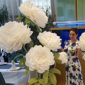 Grandi fiori di carta Peonia di carta gigante Fiore di carta Decorazione di nozze Sfondo muro di fiori Decorazioni floreali per eventi