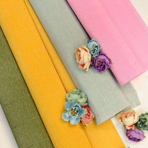 Crepe Paper Italian Crepe Paper Rolls Paper flowers Wrapping paper Paper Craft Supplies Crepe Paper Decor Table Decor Florist Gift Wrap