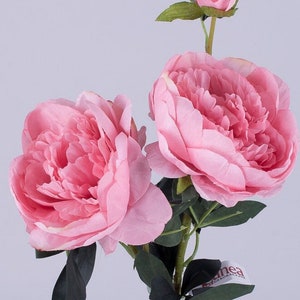 Peony flower 28 inches tall, artificial peony bouquet, silk peony bunch, blooming peonies, real touch peony high quality, flower home decor