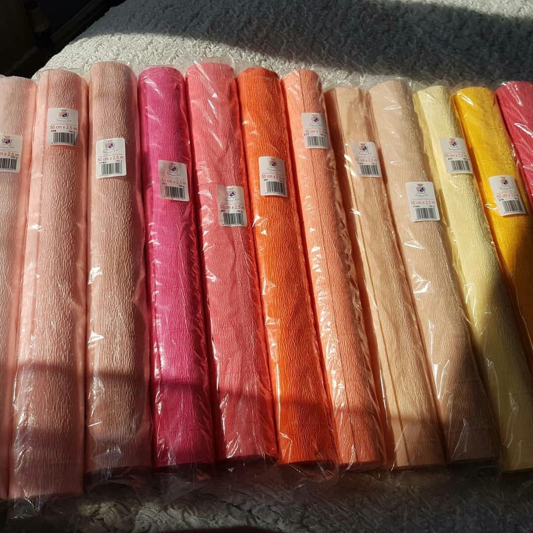 Crepe Paper Italian Crepe Paper Rolls Paper Flowers Wrapping Etsy UK