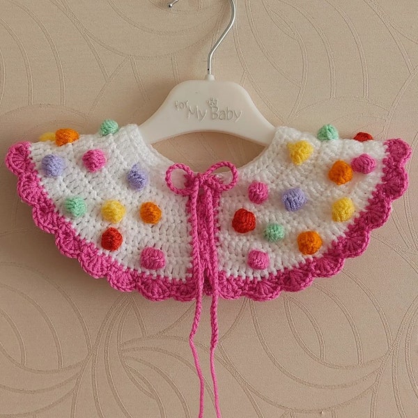 Collier au crochet mignon, collier au crochet pour bébé, collier au crochet fait main, accessoire de cou collier crochet pour fille, collier