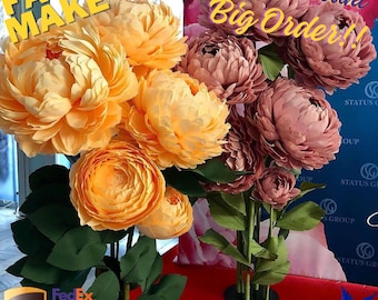 Giant Paper Peony Flower: Wedding Backdrop Photo Prop