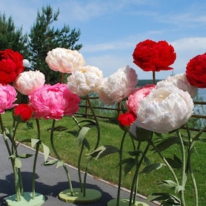 Fiori di carta autoportanti - Fiori di carta in piedi - Fiore di carta gigante con stelo - Fiore artificiale a grandezza naturale