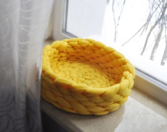 Oval bed Merino for pet. Cat bed Merino wool. Cozy bed for your pet. Super warm soft cat bed. Dog bed. Cat bed. Soft Merino bed.