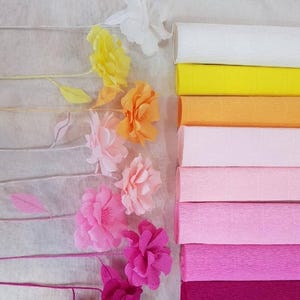 Italian Crepe Paper Rolls, Paper flowers, Wrapping paper, decor, Paper Craft Supplies, Crepe Paper Decor, Table Decor, Florist Gift Wrap