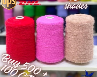 Mink Fur Yarn: Fluffy Nylon Fiber for Knitting & Crochet