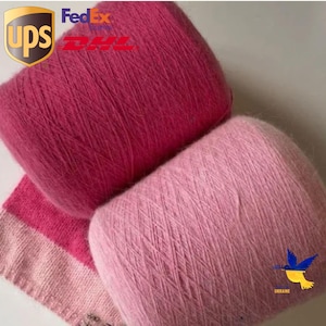 Filato d'angora per maglieria 80% angora Bianco Filato soffice 100 grammi, filato su cono, filato per maglieria, prezzo per 100 grammi