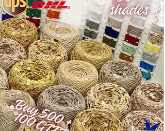 Sequin Cotton Yarn: Sparkly DIY Knitting Crochet Accessory