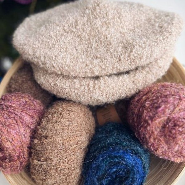 Big Mohair Alpaca Boucle Garnstudio design yarn Soft light Alpaca wool yarn Super Loopy knitting wool Toy making beret knitted