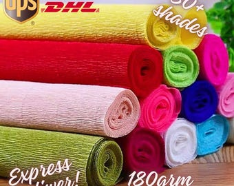Rotoli di carta crespa italiana, fiori di carta, imballaggio, forniture per creazioni, decorazioni di carta crespa per la tavola, regalo