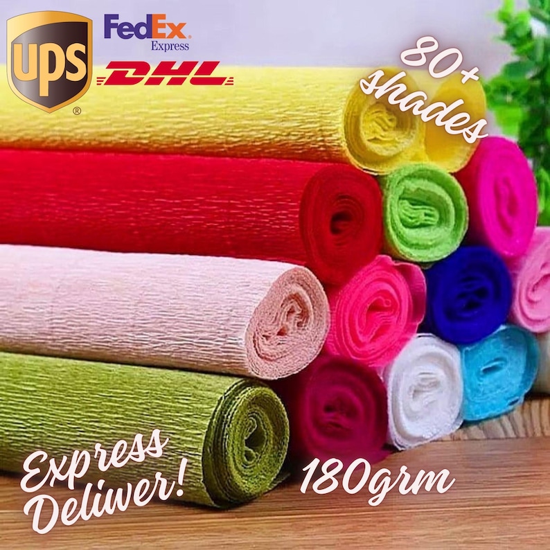 Italian Crepe Paper Rolls, Paper flowers, Wrapping paper, decor, Paper Craft Supplies, Crepe Paper Decor, Table Decor, Florist Gift Wrap