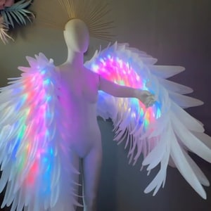 Angel wings costume cosplay white angel bird wings cosplay photo props birthday butterfly wings Large angel wings costume for photo shoot