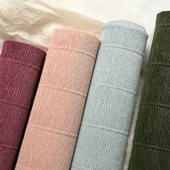 Italian Crepe Paper Rolls: 180 Gram, 260% Elongation, DIY Flowers & Decor