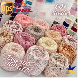 Filato di cotone scintillante con paillettes da 6 mm * 3 mm - Perfetto per lavorare a maglia, all'uncinetto e per il Nuno Felting!