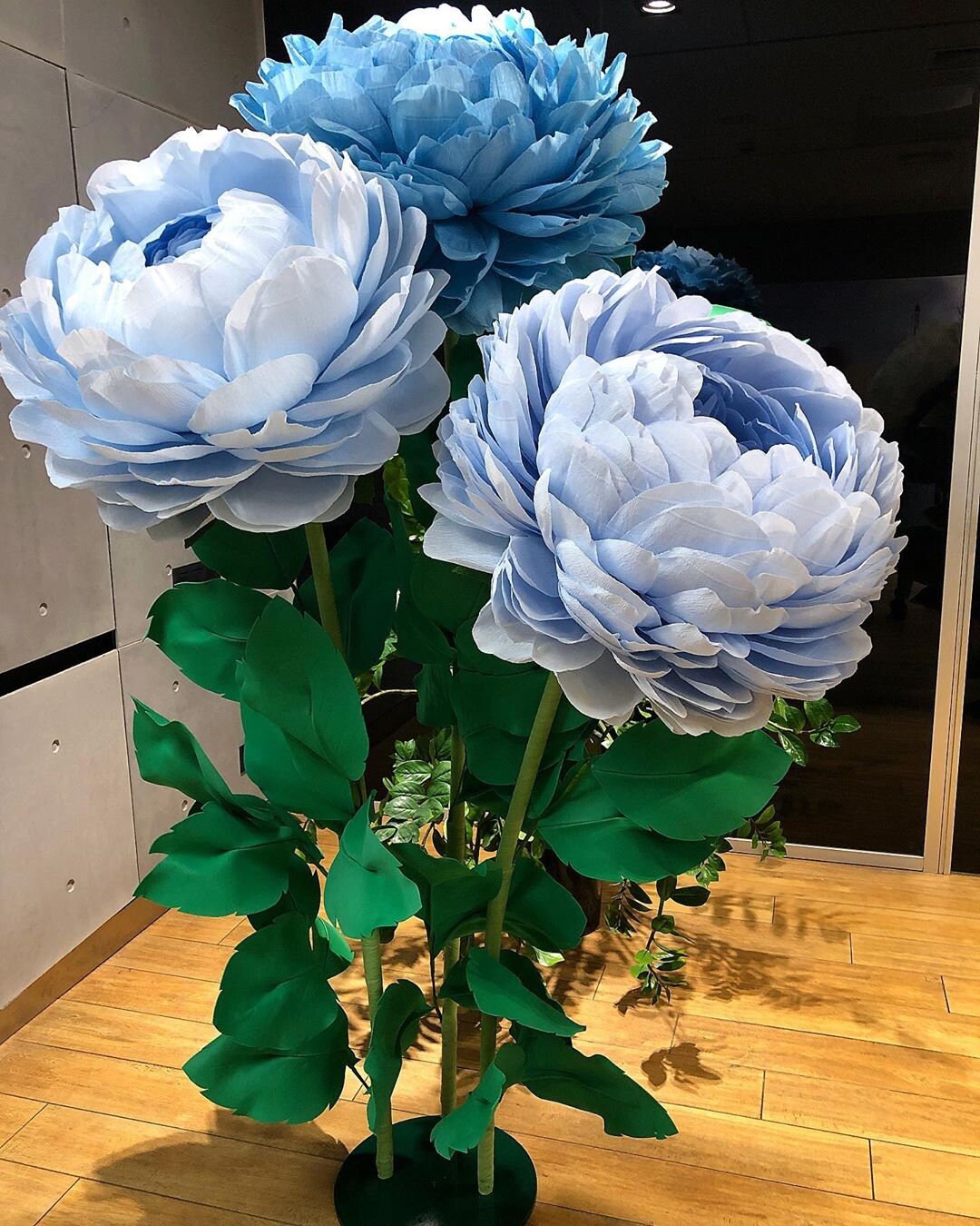 Giant Paper Flower With Stem Huge Paper Peony Photo Prop Etsy