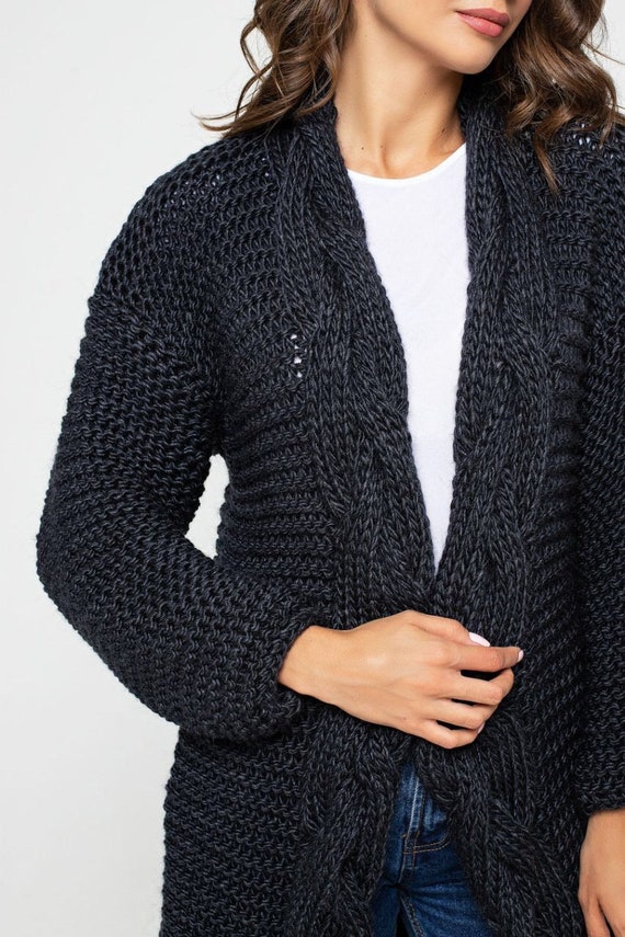 Black cardigan work outlet