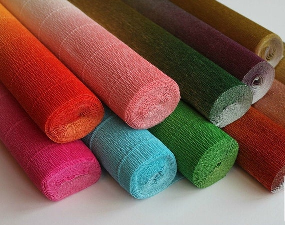 Italian Crepe Paper Rolls, Paper Flowers, Wrapping Paper, Decor