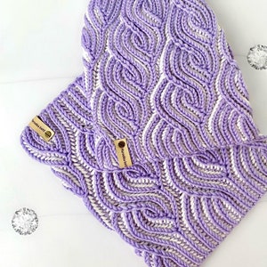 Baskenmütze Merinowolle, stylische Brioche Baskenmütze für Frauen handgefertigte Rainbow Baskenmütze Kopfschmuck jede Jahreszeit gestrickte
