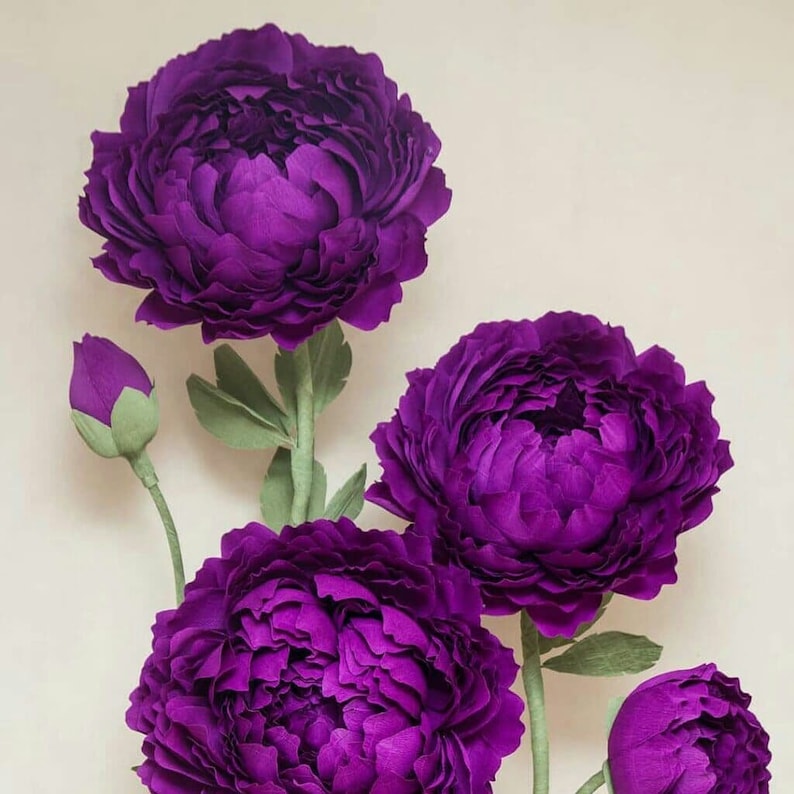 Large Paper Flowers Giant Paper Peony Wedding Paper Flower Etsy