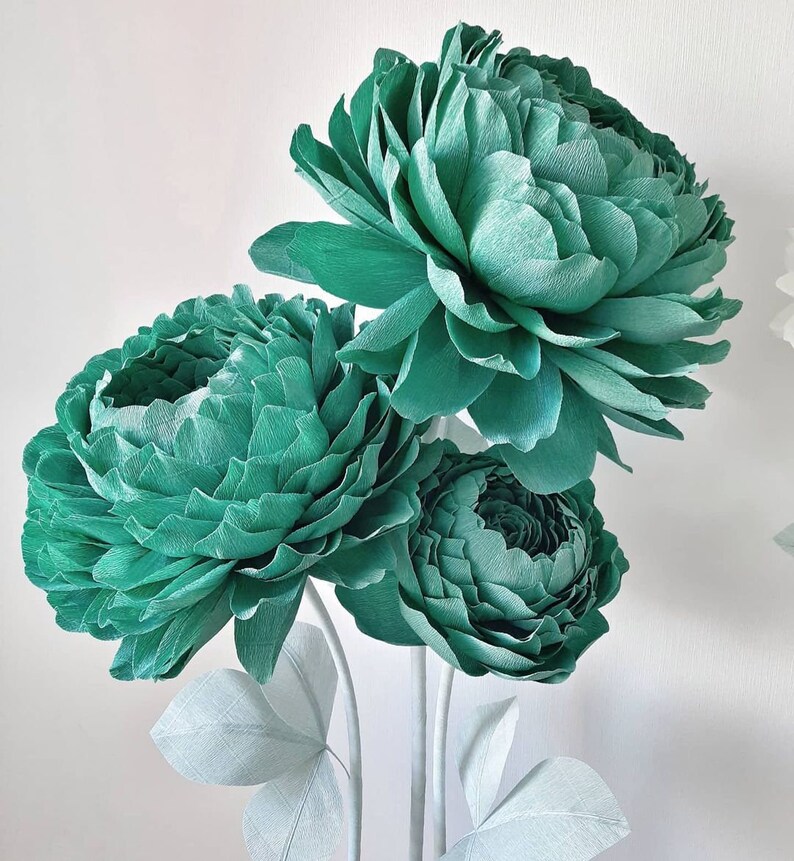 Large Paper Flowers Giant Paper Peony Wedding Paper Flower Etsy
