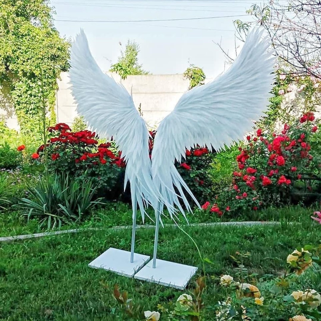 White Angel Wings on Stand: Photo Prop, Wedding Decor (5x5 Ft) - Etsy