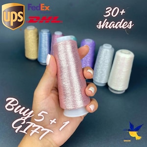 Lotto di filati Bulk Crafts - Filati di viscosa metallizzata Lurex su cono, peso Super Lace