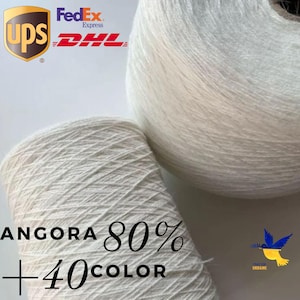 Filato 80% Angora filato angora pelo lungo filato 100 grammi filato per berretto filato per cappellino gattino bambino, filato angora made in Italy filato peso sportivo in 100g