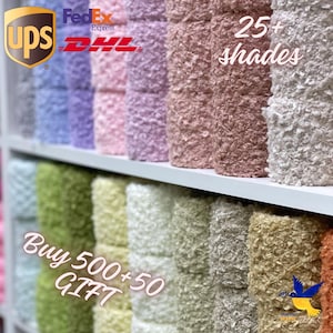 Italienisches Bouclé-Strickgarn aus Merinowolle, 100 g / 3,53 oz Knäuel