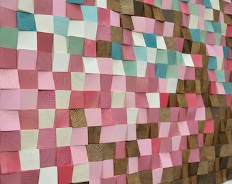 Decoración de pared de madera, arte de pared de madera / Paneles decorativos / Arte de pared / Arte de pared moderno / Arte abstracto / Arte grande / Decoración del hogar