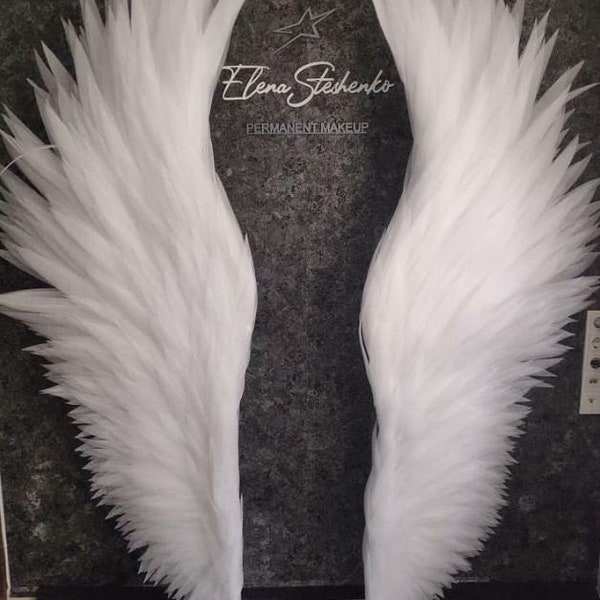 Fluffy white angel wings, Movable angel wings for dance, Victoria secret angel wings, Festive image large angel wings costume for photoshoot