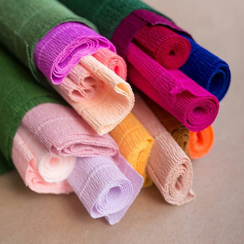 Italian Crepe Paper Rolls Paper Flowers Wrapping Paper Etsy