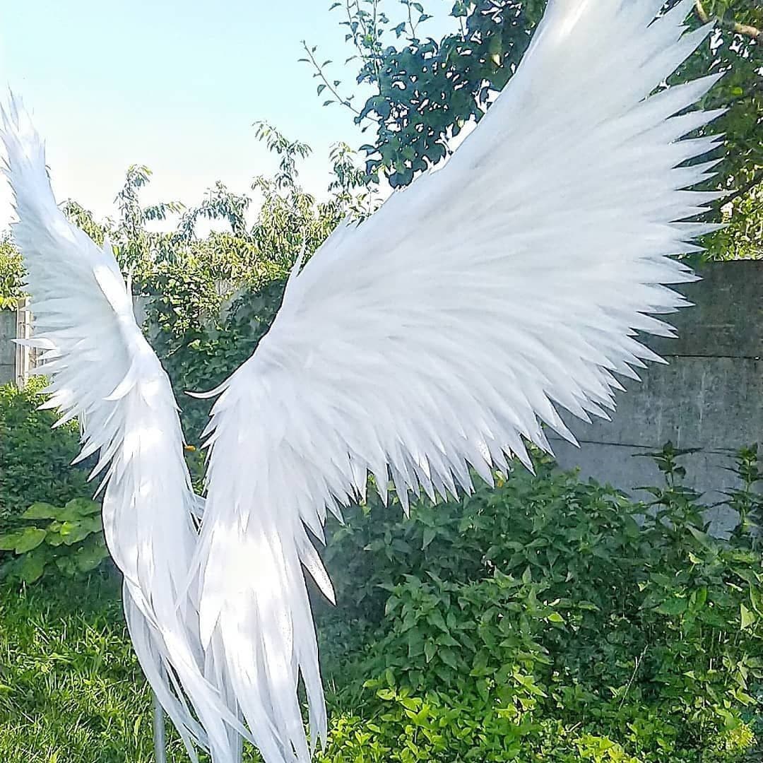 White Angel Wings on a Stand Angel Wings Wall Hanging Party Etsy UK