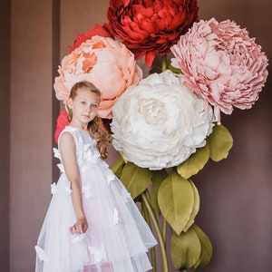 Grandi fiori di carta Peonia di carta gigante Fiore di carta Decorazione di nozze Sfondo muro di fiori Decorazioni floreali per eventi