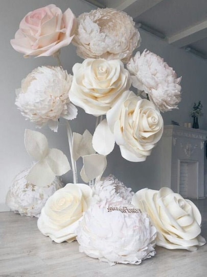 Big Clearance! 50Pcs/Lot DIY Foam Roses Floral Foam Heart Foam Flowers  Crafts Styrofoam for Artificial Flowers Styrofoam Bears And Flowers  Kit,Rose