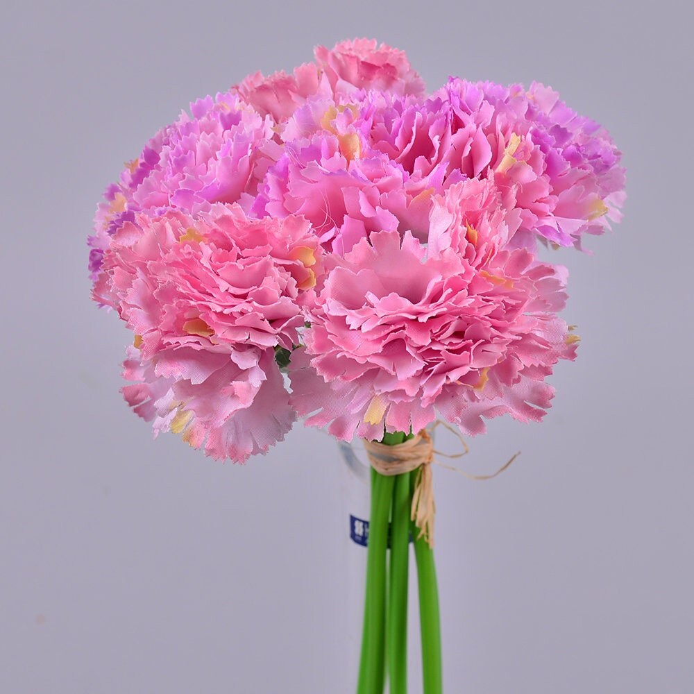 Set 2 Bouquet Artificiale Rose Boccio/Hiperycum Per 13 Fiori Rosso - Foto 2