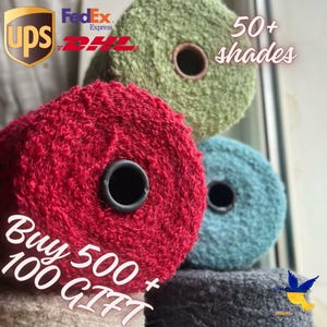 Filato maglieria Boucle lana merino italiana, gomitoli da 100 grammi / 3,53 oz