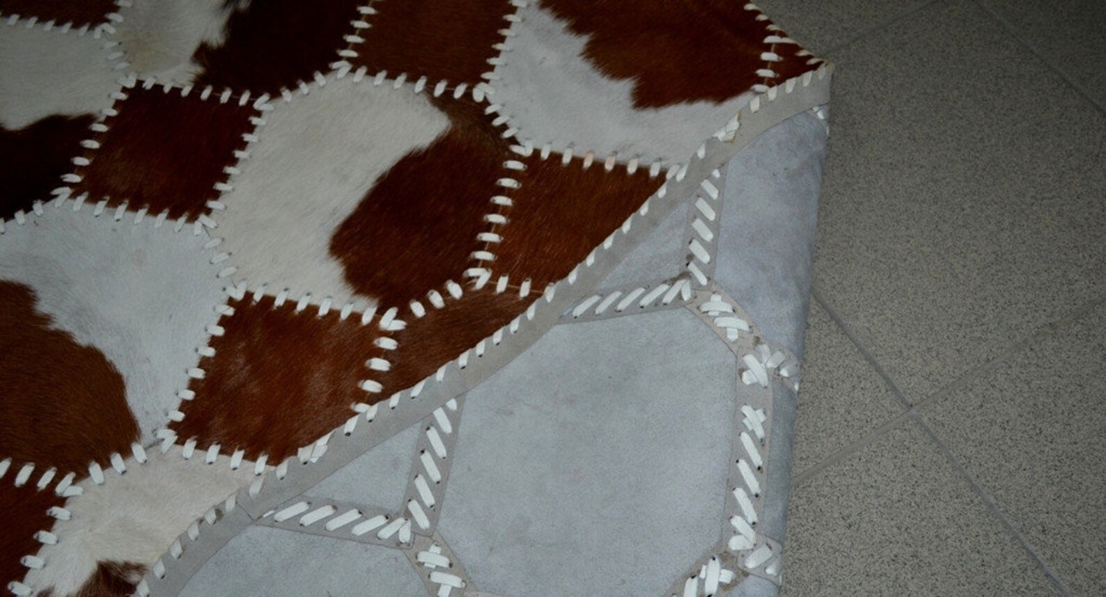 Cowhide runner rug authentic cow skin patchwork carpet Etsy