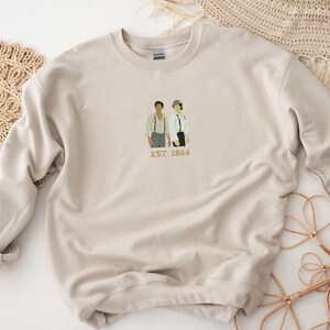 Salvatore Brothers Crewneck, Salvatore Brothers Embroidered, Vampire Fan, Stefan and Damon Salvatore Hoodie image 4