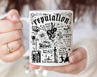 Reputation Ceramic Mug, Swiftie Mup, Swift Merch, Taylor Fan, Coffee Mug, Swiftea Mug