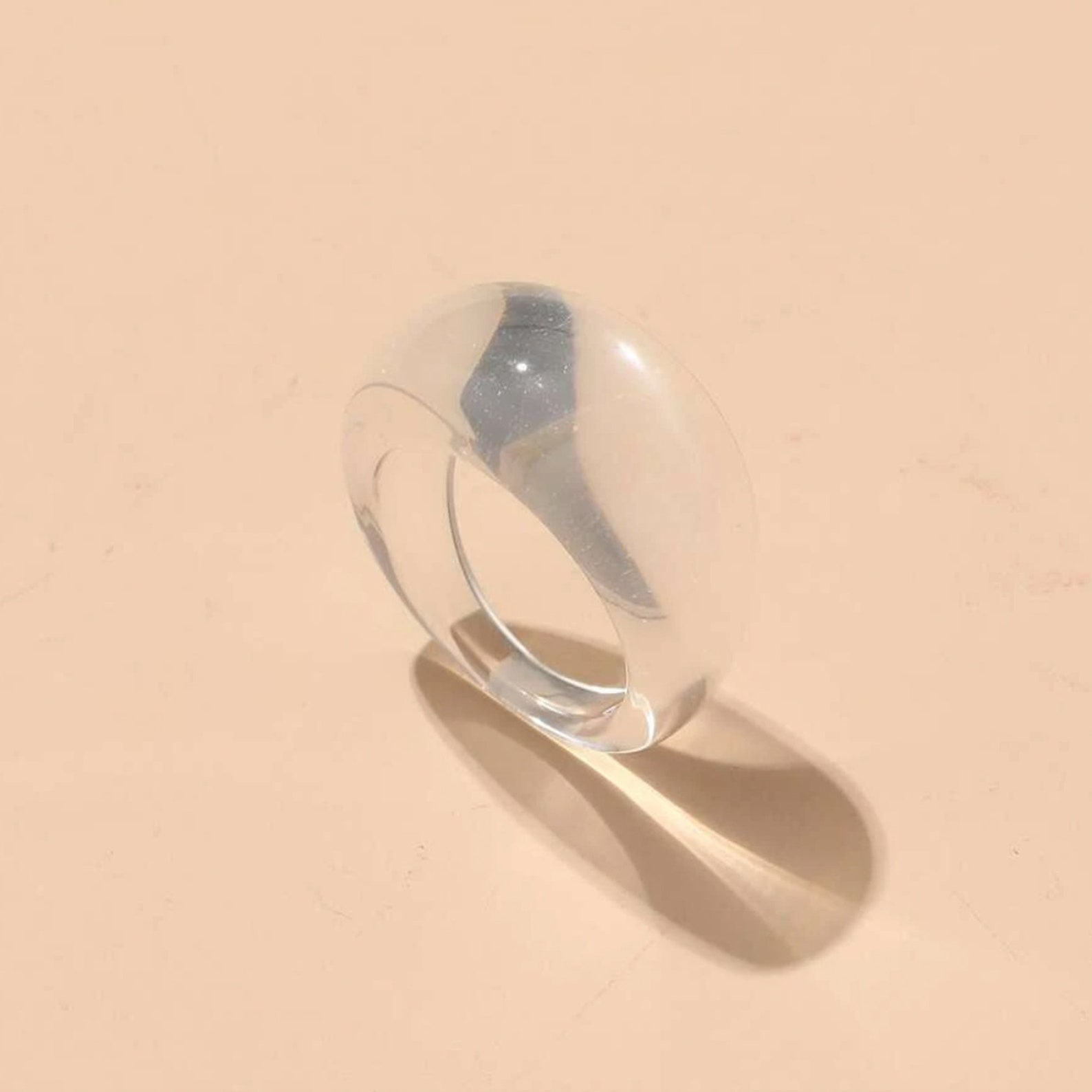 Clear Acrylic Ring Etsy