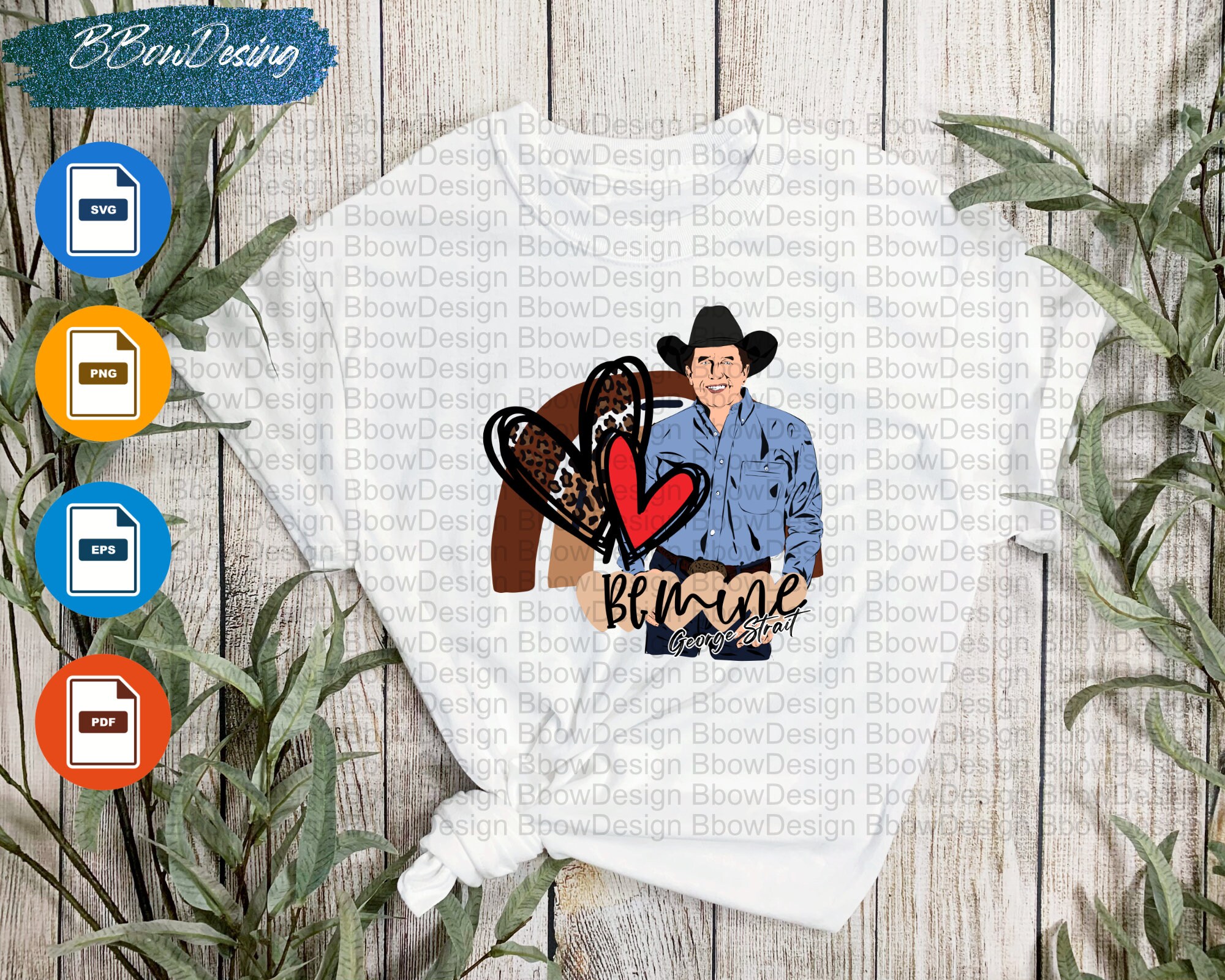 George Strait SVG PNGEps files George Strait Cartoon | Etsy