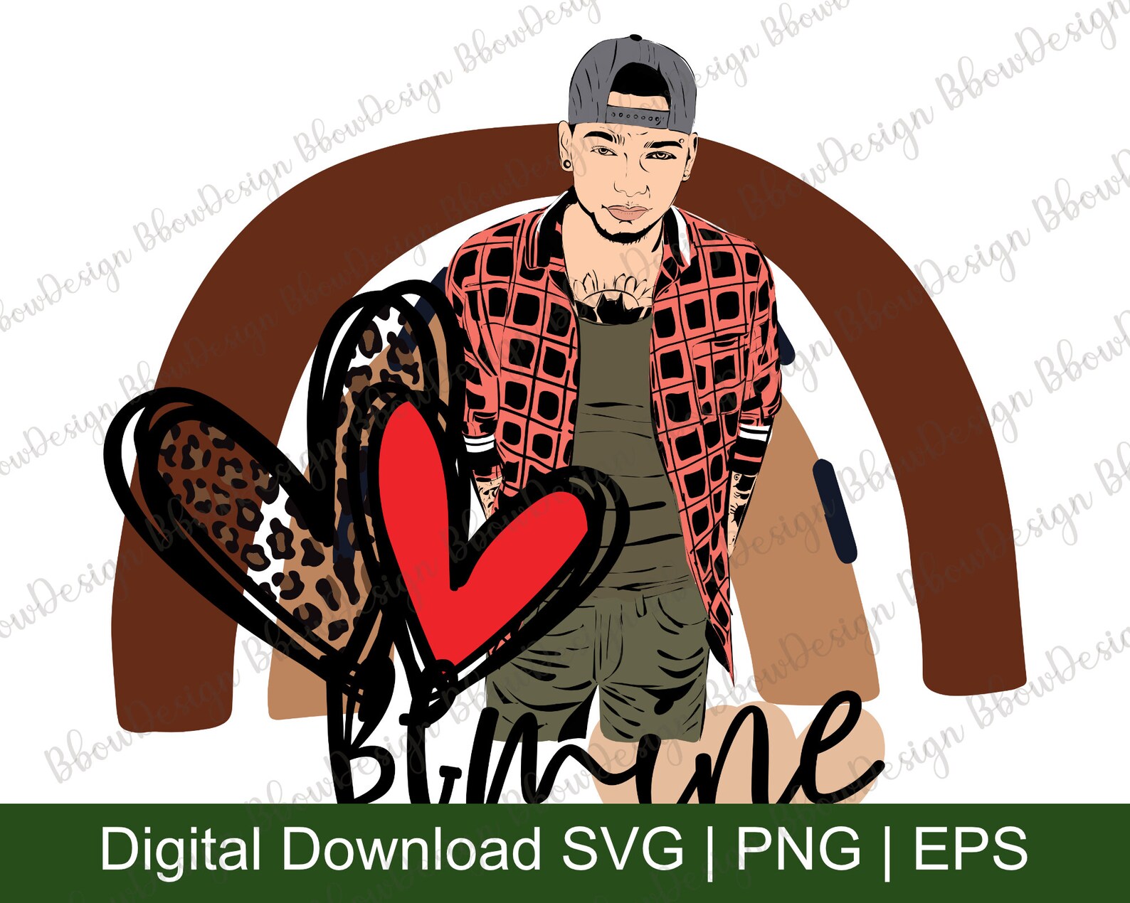 Kane Brown SVG PNG Kane Brown Cartoon Drawing SVG png | Etsy
