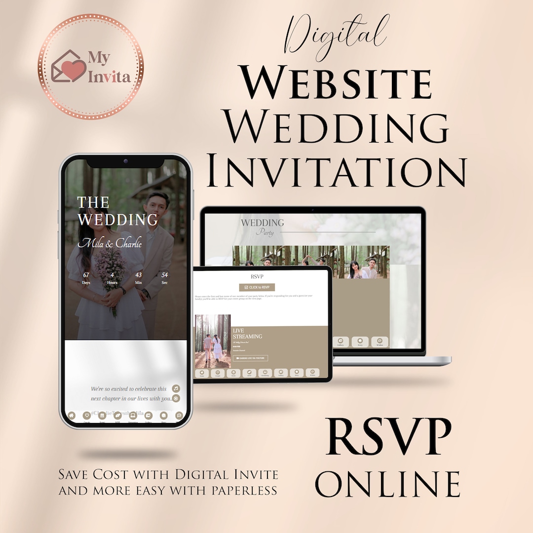 Digital Wedding Invitation & RSVP - Personalized - Wedding Website ...