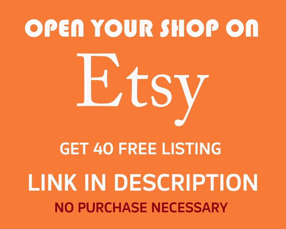40 Free listings on Etsy for opening a new shop on Etsy Etsy