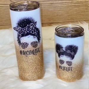 Momlife Kidslife Tumblers set 20oz ans 14oz