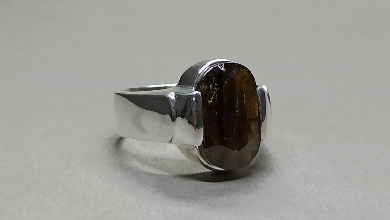 Natural Unheated Untreated 5 Carat Dark Deep Green Beryl Women Ring Sterling Silver 925 Handmade Green Peridot Ring Beryl Ring