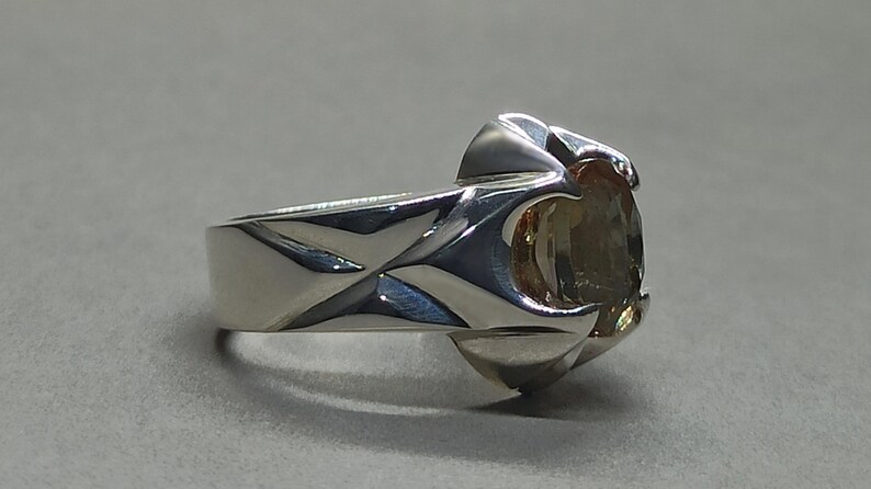 Oval Cut 3 Carat Alexandrite Women Cross Shape Ring Sterling Silver 925 Handmade Color Changing Alexandrite Anniversary Ring